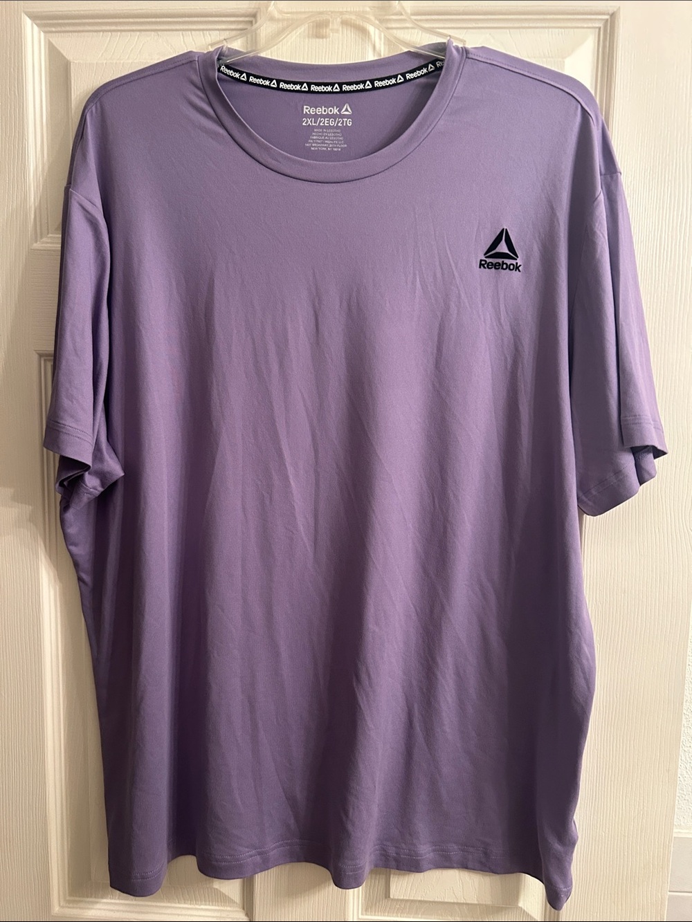 Reebok Men's Lavender Short-Sleeve Performance Tee